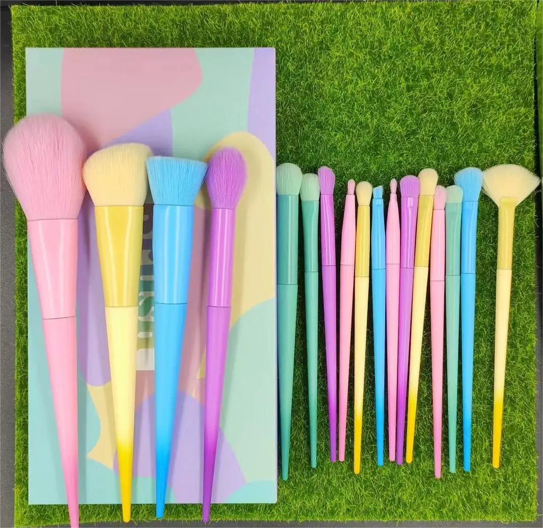 Colorful makeup brush