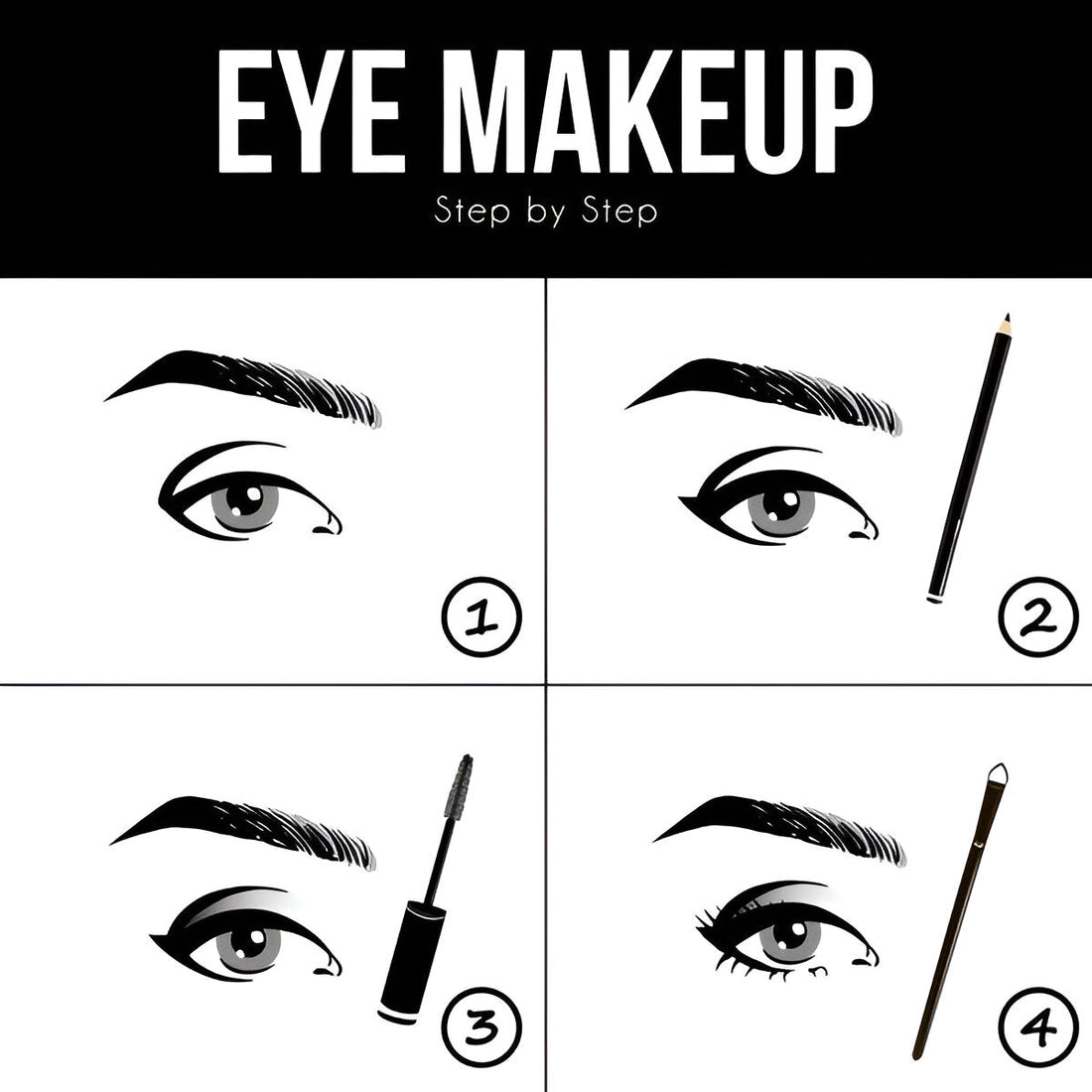 Step-by-Step Eyeshadow Tutorial of 3-Colour