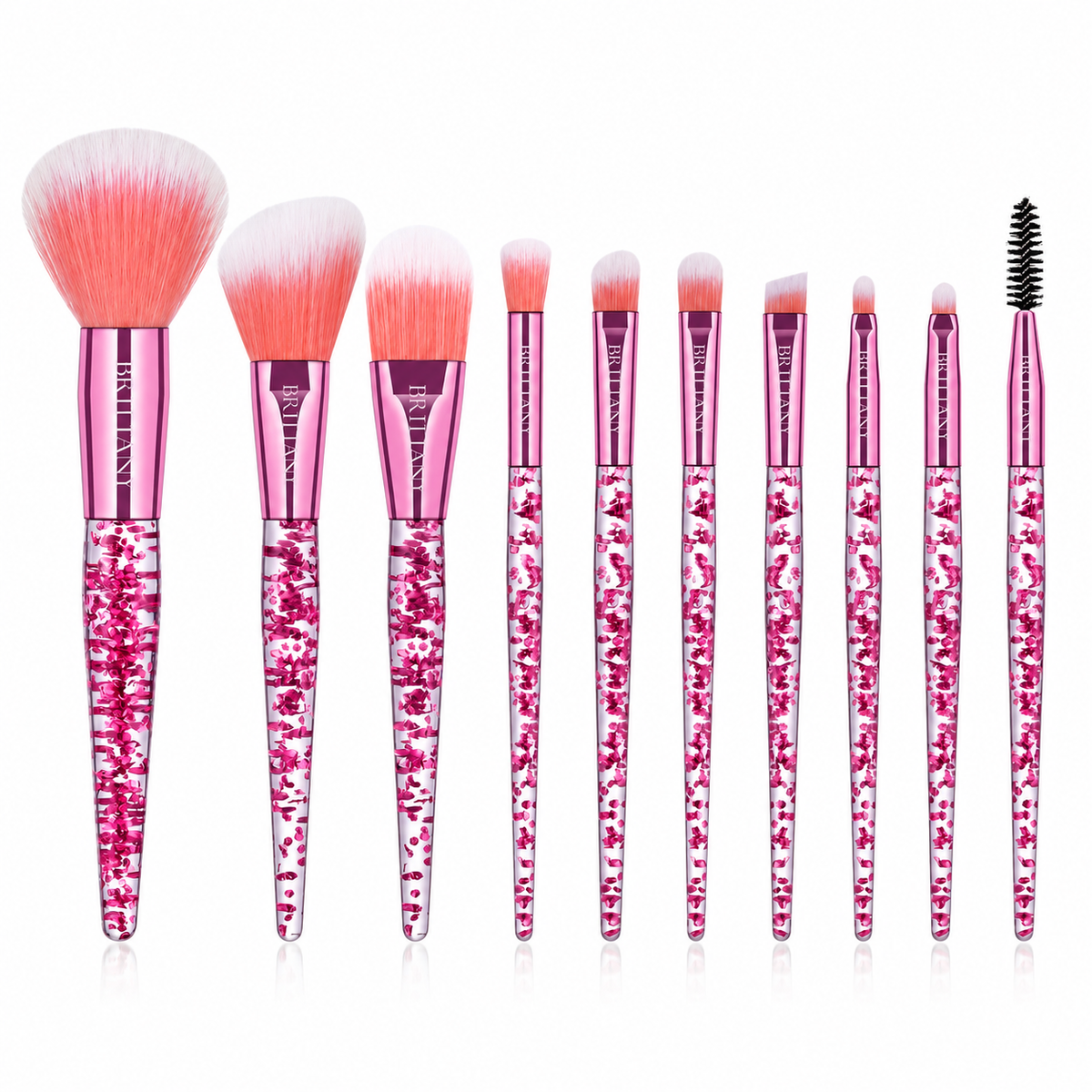 Brittany Glowy ‘n’ Glam Makeup Brush Set - Ruby Edition for Flawless Finishing