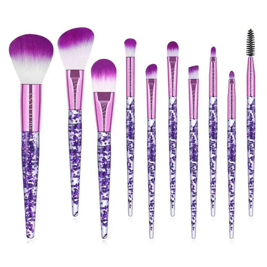 Brittany Glowy 'n' Glam Makeup Brushes Set - Plum