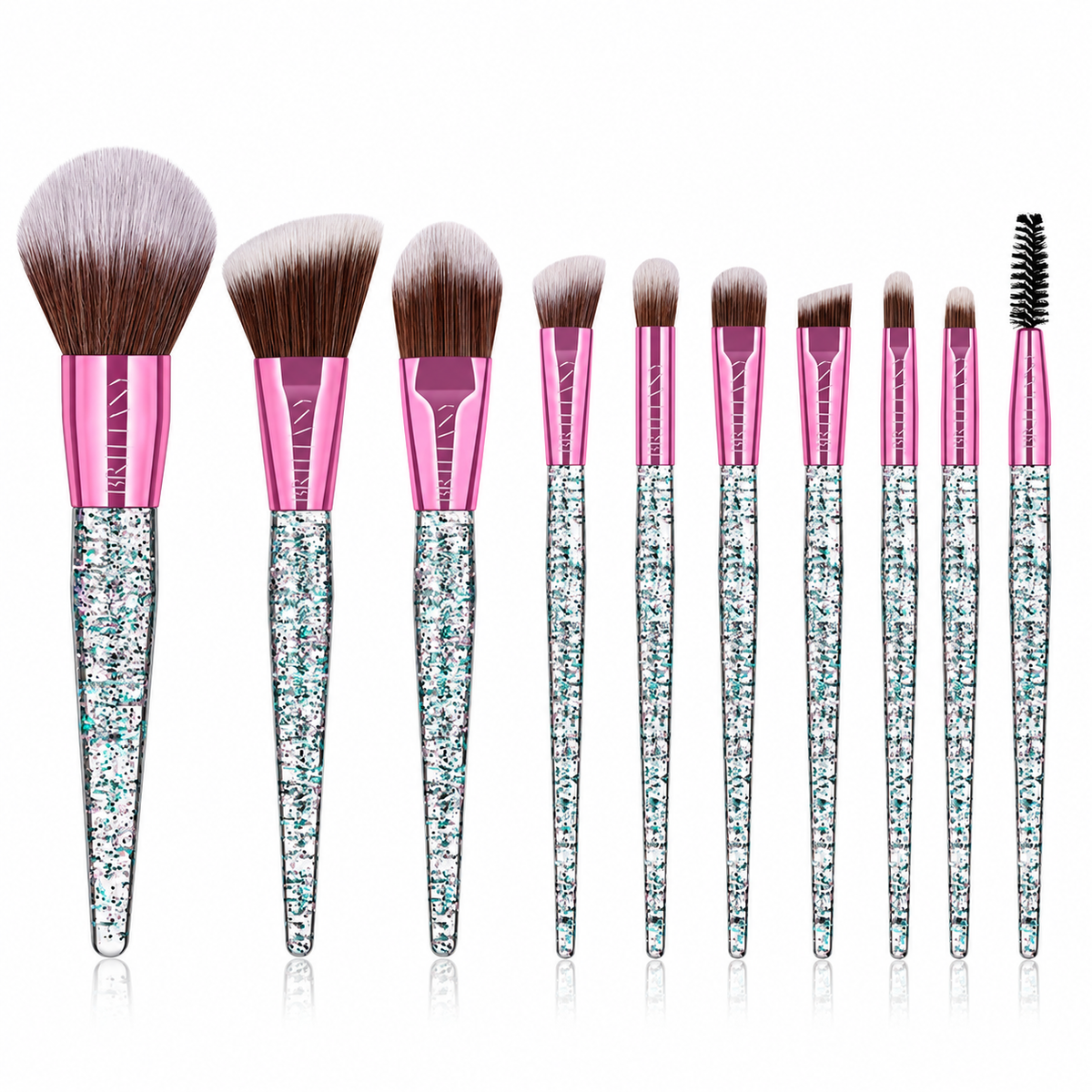Glowy 'n' Glam Makeup Brush Set: Achieve Effortless Radiance with Brittany's 10-Piece Brush Collection