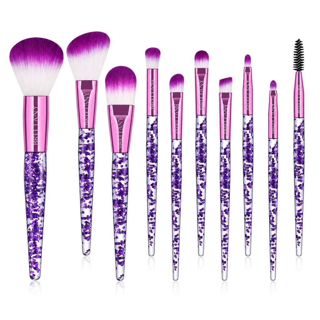 Makeup Brush Set - Brittany Glowy 'n' Glam Plum Edition