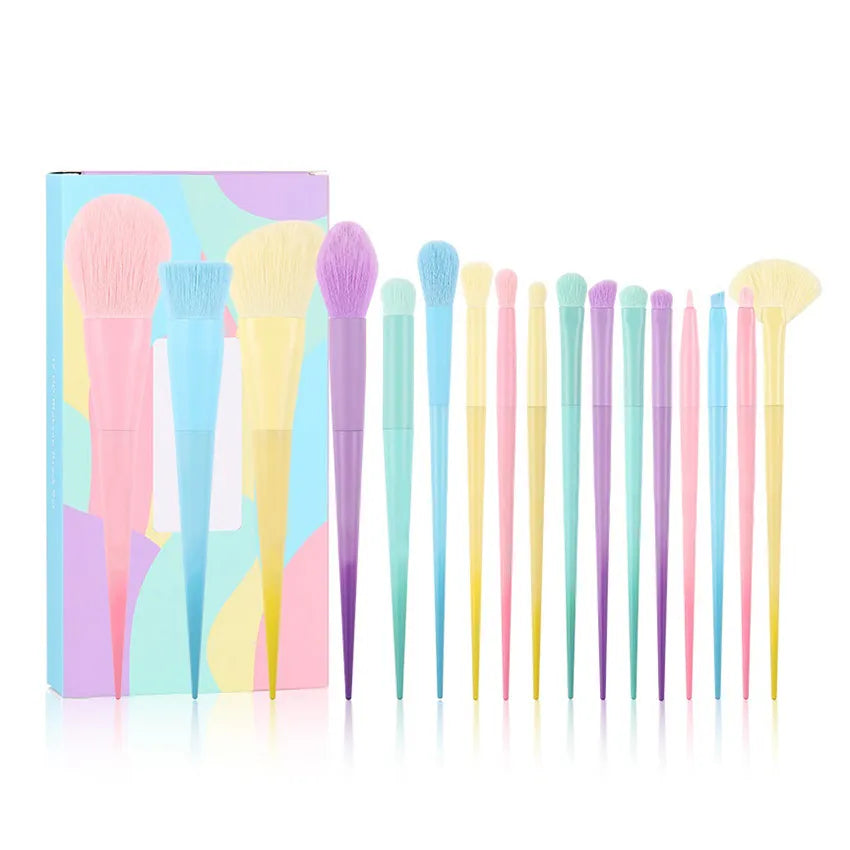 Colorful makeup brush